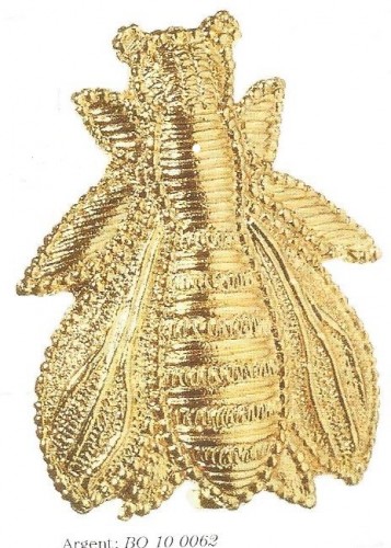 Geborduurde Bij van gouddraad van mantel Napoleon